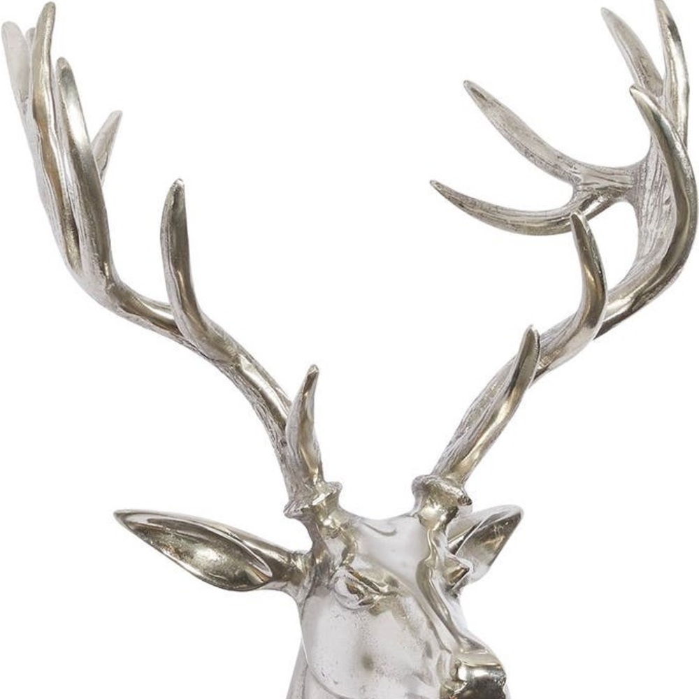 Stunning Silver Patronus Stag Aluminum Metallic Eclectic Deer Wall Art 🦌 - Picture 6 of 16
